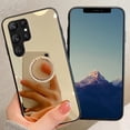 thumbnail image 5 of Compatible with Galaxy S23 Ultra Mirror Ring Case Makeup Diamond Bracket Cute Bling Mirror Stand Kickstand Fashion Luxury Shockproof Protective Cover for Girls Women-Gold, 5 of 6
