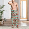 thumbnail image 2 of Logiee Hand Drawn Strawberry Print Pajama Pants for Men,Men’s Pajama Bottoms,Mens PJ Pants with Pockets & Button Fly-X-Large, 2 of 6
