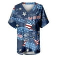 thumbnail image 5 of Jacenvly Summer Patriotic Clothing Misses Crewneck Print Tees Short Sleeve T Shirt Blouse Loose Tops, 5 of 5