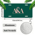 thumbnail image 2 of 1 Pcs 2D Flat License Plate Covers & Frames, Alpha Kappa Alpha For Decorative Front, Waterproof For Decoration Aluminum License Plate Covers & Frames Cover For Men Women, 12" X 6", 2 of 7