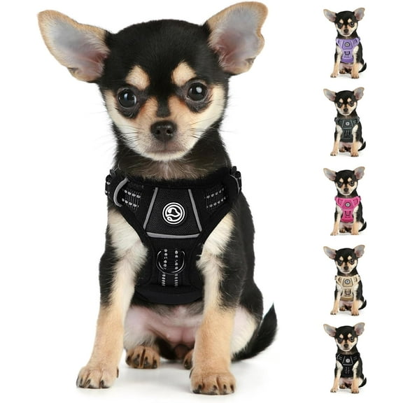 No Pull Dog Harness with 2 Leash Clips, Adjustable Soft Padded Dog Vest, Reflective No-Choke Pet Vest for Large Dogs
