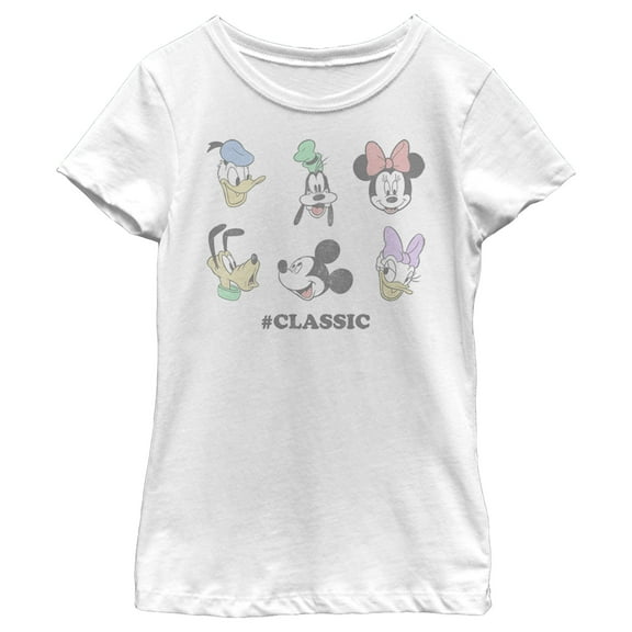 Girl's Mickey & Friends Mickey & Friends #Classic Graphic Tee White Small