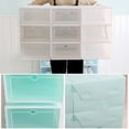 thumbnail image 4 of 1Pc Plastic Stackable Storage Shoe Box,Stackable Floding DIY Shoe Drawers Container Organizers Home Storage,Blue, 4 of 7