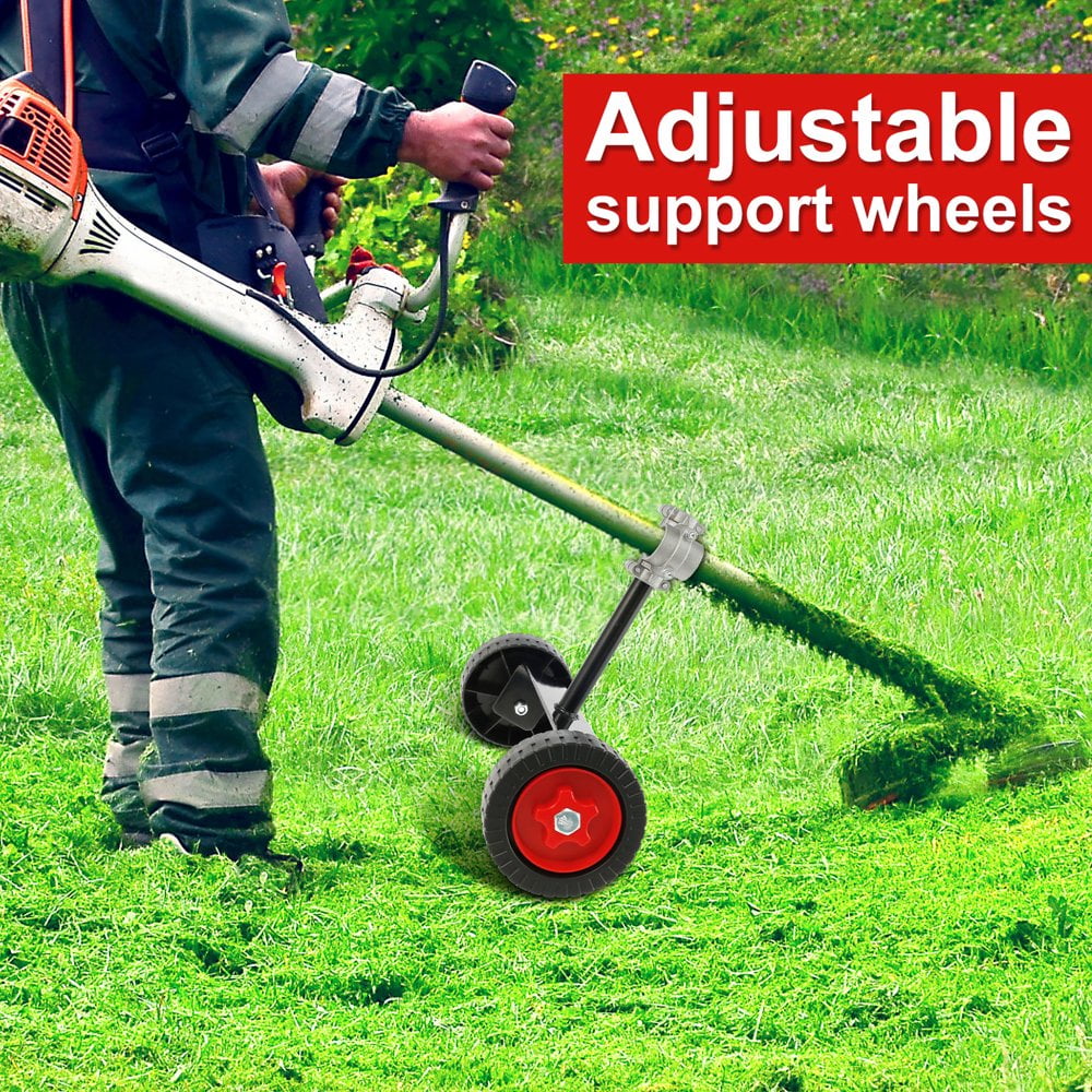 AMERTEER String Trimmer Support Wheel Adjustable Mower Support
