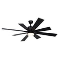 thumbnail image 3 of Crawford 60 in. 6 Blade Black Farmhouse Indoor Ceiling Fan with Light Kit and Remote, 3 of 10