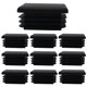 thumbnail image 2 of Tapón de plástico cuadrado Tubing Post End Cap Chair Glide 10pcs Tapones cuadrados de plástico negro, 2 of 3