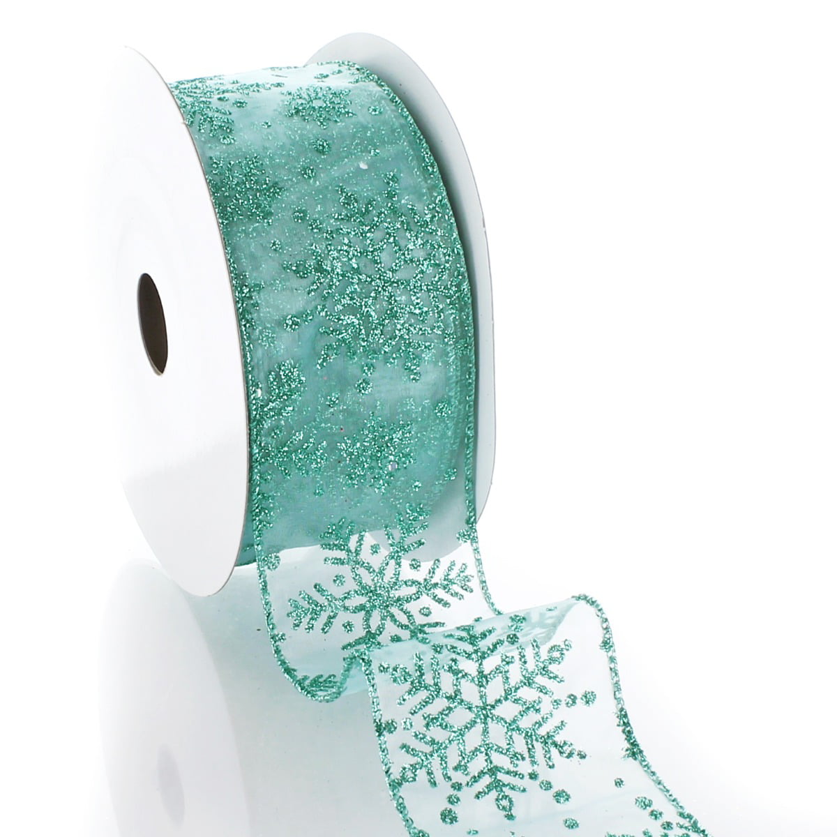 2.5 Snowflake Ribbon: Mint Green (10 Yards) RG01549AN – Michelle's  aDOORable Creations