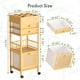 thumbnail image 2 of Organizador de maquillaje Amazer Bamboo con 3 cajones para baño, 2 of 8