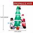thumbnail image 5 of Giant Christmas Inflatable Tree with Santa, Snowman, Penguin, Weatherproof Polyester for Yard, Garden, Indoor, 5 of 12