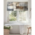 thumbnail image 4 of Gradient Art Valances for Windows Grey Beige Blue Abstract Vintage Painting Retro Valance Rod Pocket Short Window Treatments Curtains for Kitchen Bathroom Living Room Bedroom, 60 x 18 Inch, 4 of 7