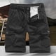 thumbnail image 1 of pstuiky Pantalones cortos de gimnasio para hombre, Pantalones cortos casuales de verano para hombre, de color liso, con múltiples bolsillos, cargo Pantalones cortos de baloncesto, 1 of 3