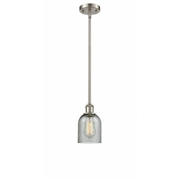 Innovations 516-1S-SN-G257-LED European Influence One Light Pendant from Ballston collection in Pewter, Nickel, Silver finish,