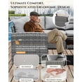thumbnail image 5 of YODOLLA 7-Piece Patio Funiture Set, Outdoor Sectional Sofa Couch with Dining Table, Patio Conversation Set w/ Weatherproof Protection Cover in Gray Rattan& Light Gray Cushions, 5 of 9