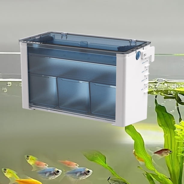 Caja de filtro para acuario, filtro para tanque de agua, gancho ajustable, caja de filtro de flujo en cascada multiusos silencioso para pecera, ranas, 24 cm x 125 cm x 16 cm