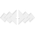 thumbnail image 2 of 30"W x 20"H x 2"ID x 9 1/4"C x 1"P Zoe Architectural Grade PVC Contemporary Ceiling Medallion, Two Piece, 2 of 4