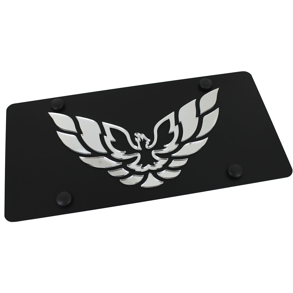 Pontiac Firebird Logo License Plate (Black)