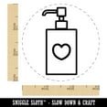 thumbnail image 2 of Soap Sanitizer Dispenser with Heart Self-Inking Rubber Stamp Ink Stamper - Green Ink - Small 3/4 Inch, 2 of 7