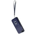 thumbnail image 2 of Wallet Case for iPhone 7 Plus/8 Plus, Stylish Ultra Slim PU Leather Card Slots Ring Stand Wrist Strap Shockproof Protective Thin Lightweight Back Case Cover for iPhone 7 Plus/8 Plus, Blue, 2 of 7