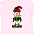 thumbnail image 4 of Inktastic Merry Christmas Elf in Red and Green Plaid Boys or Girls Toddler T-Shirt, 4 of 5