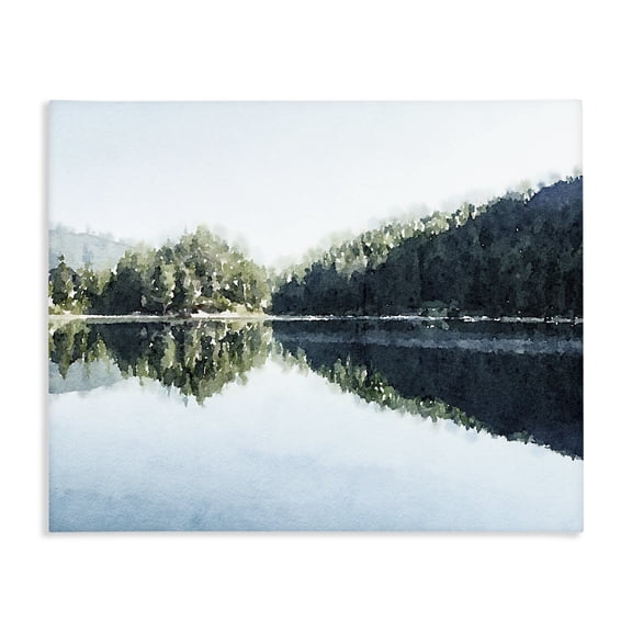 Stupell Industries Rustic Lodge Blue Lake Reflections Canvas Art, 20 x 16, by Kim Curinga