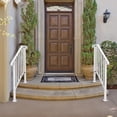 thumbnail image 3 of 2 Pack 3 Step Handrails for Outdoor Steps, Wrought Iron Stair Railing Fits 2 or 3 Steps, Metal Hand Rail with Installation Kit, Staircase Handrails for Concrete, Porch, Deck, Exterior Steps, White, 3 of 9