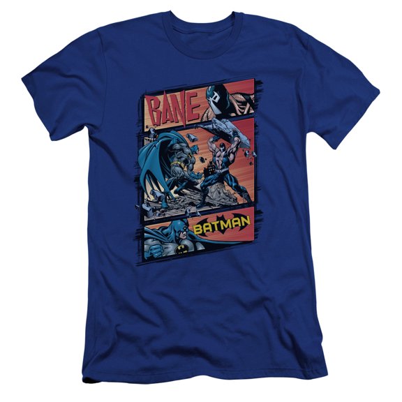 Batman Epic Battle Premium Canvas T-Shirt Adult Slim Fit 30/1-Royal Blue
