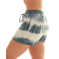 thumbnail image 2 of Just Love Loop Terry Tie Dye Shorts for Women 6923-10646-XL (Tie Dye Navy Cream, X-Large), 2 of 3