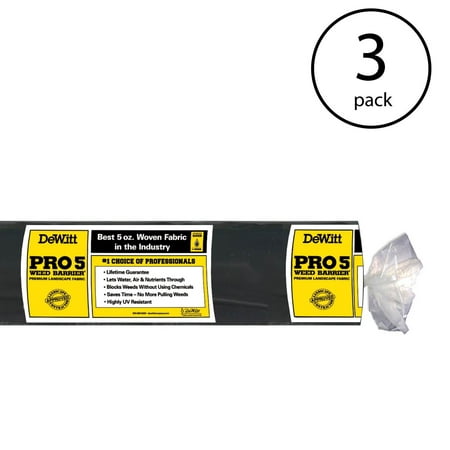 DeWitt P3 3' x 250' 5 Oz Pro 5 Commercial Landscape Weed Barrier Fabric (3