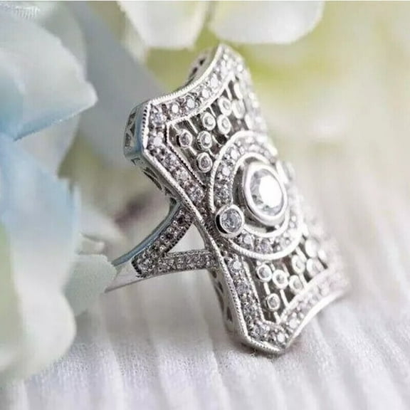 14k White Gold Plated 2.10 Ct Round Cut Lab Created Diamond Engagement Ring 925 Sterling Silver For Her