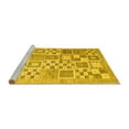 thumbnail image 2 of Ahgly Company Machine Washable Indoor Rectangle Abstract Yellow Contemporary Area Rugs, 6' x 9', 2 of 4
