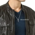 thumbnail image 4 of Christian Cross Necklace for Men, Silver Black Gold Stainless Steel Cross Pendant Necklace for Men Women, 4 of 7