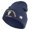 Navy, variant on U.S. Army 163rd Armored Brigade Logo Embroidered 12 Inch Solid Knit Cuff Long Beanie Made in USA - Black OSFM