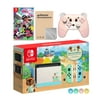 Nintendo Switch Animal Crossing Limited Console Splatoon 2 Bundle, with Mytrix Wireless Pro Controller Berry Bear Tempered Glass Screen Protector- the Best Shooter Game