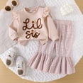 thumbnail image 2 of Gubotare Fall Baby Girl Clothes Girls Sweatshirt and Pants Set for Toddler and Big Kids Size 2T 3T (Khaki,2-3 Years), 2 of 9