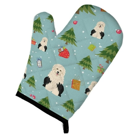

Carolines Treasures BB4756OVMT Christmas Old English Sheepdog Oven Mitt Large multicolor