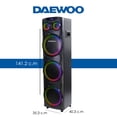 thumbnail image 3 of Bafle Torre De Sonido Daewoo Bluetooh Bocina Inalámbrica Portátil 10" Luz Led DW2022 DAEWOO Bafle, 3 of 5