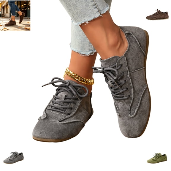 YOUYEDIAN Sneakers for Women Versatile Flat Round Toe Retro Comfortable Sneakers Strap Design Non Slip Sport Casual Shoes