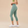 thumbnail image 2 of Sevpuikl Women's high waist capri leggings Tummy Control Butt Lifting Soft Elastic for Yoga Running Cycling Fitness(blue,S), 2 of 7