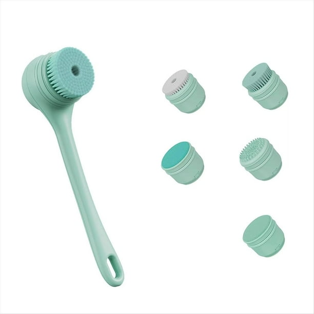 Cepillo de Baño Eléctrico con , 5 Cabezales Intercambiables, Exfoliante Corporal para Limpieza Profunda y Masaje Exfoliante.