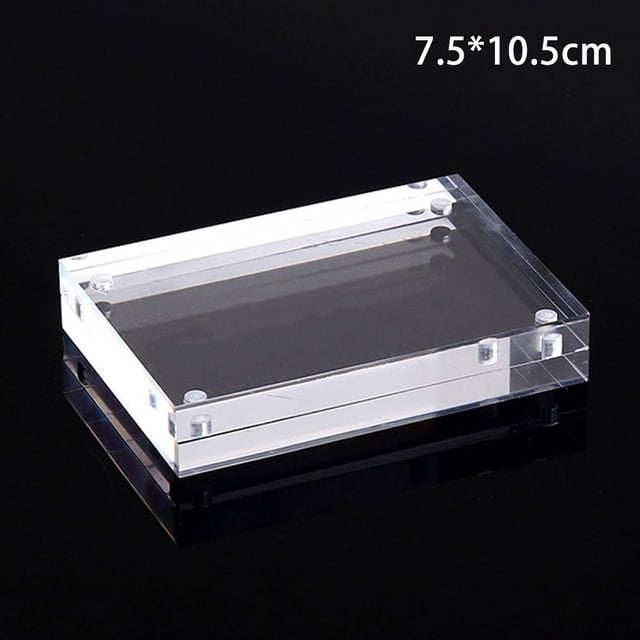 Cadre Photo en Acrylique Transparent Support d'Affichage Magnétique pour Affiche Épais 10+10 mm