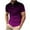 Purple, variant on ZCFZJW Mens Ombre Shirts Casual 1/4 Button up V Neck Tie Dye Gradient Print Summer Short Sleeve Polo Shirts Lightweight Comfy Holiday T-Shirts Tops Green M