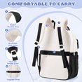 thumbnail image 4 of QWKLEAJ School Backpack for Teen Girls,Aesthetic Two Tone Preppy Bookbag with Detachable Coin Purse,Lightweight Waterproof Laptop Daypack for Elementary & Middle & High School & College Black, 4 of 7