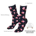 thumbnail image 4 of Xecao Cartoon Donut Planets Print Fashion No Heel Casual Crew Socks Cushioned Breathable for Men Women - Moisture wicking,Not easy to fade Suitable for daily, 4 of 7