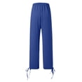 thumbnail image 4 of WILLBEST Pantalones Casuales para Mujer, Cintura Alta, Elásticos, Lisos, Pierna Ancha, Corte Holgado, Estilo Regular para Uso Diario Extra Grande, 4 of 4