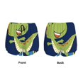 thumbnail image 3 of Balery Dino Playing Roller Skate Pantalones cortos deportivos para mujer con forro y dos bolsillos, elásticos, para entrenamiento, gimnasio, yoga-Medium, 3 of 7