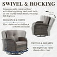 thumbnail image 4 of Gymojoy 7 Piece Patio Furniture Set with Fire Pit Table PE Wicker Outdoor Conversation Sofa Chairs Set for Balcony, Gray, 4 of 12