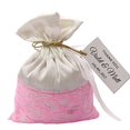 thumbnail image 1 of 20 Satin and Net Drawstring Gift Pouch Small Favor Bags Wedding Party Rustic With Personalized Paper Tags, 1 of 1