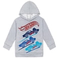 thumbnail image 1 of Sudadera con capucha Hot Wheels para niños pequeños, forro polar, 2T, gris jaspeado, 1 of 8