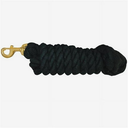 UPC: 0754888992895 | Intrepid International 556006 10 ft. Lead Rope Cotton with Brass Snap Heavy Duty  Black