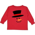 thumbnail image 3 of Inktastic Snowman with Top Hat and Carrot Nose Boys or Girls Long Sleeve Toddler T-Shirt, 3 of 5